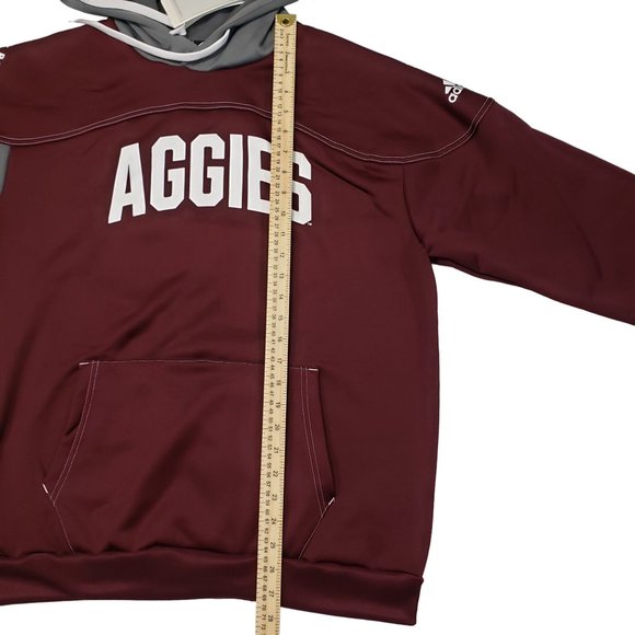 Adidas Men's  ORIGINALS Maroon Texas A&M Aggies Block Stadium Pullover Hoodie - Picture 8 of 9